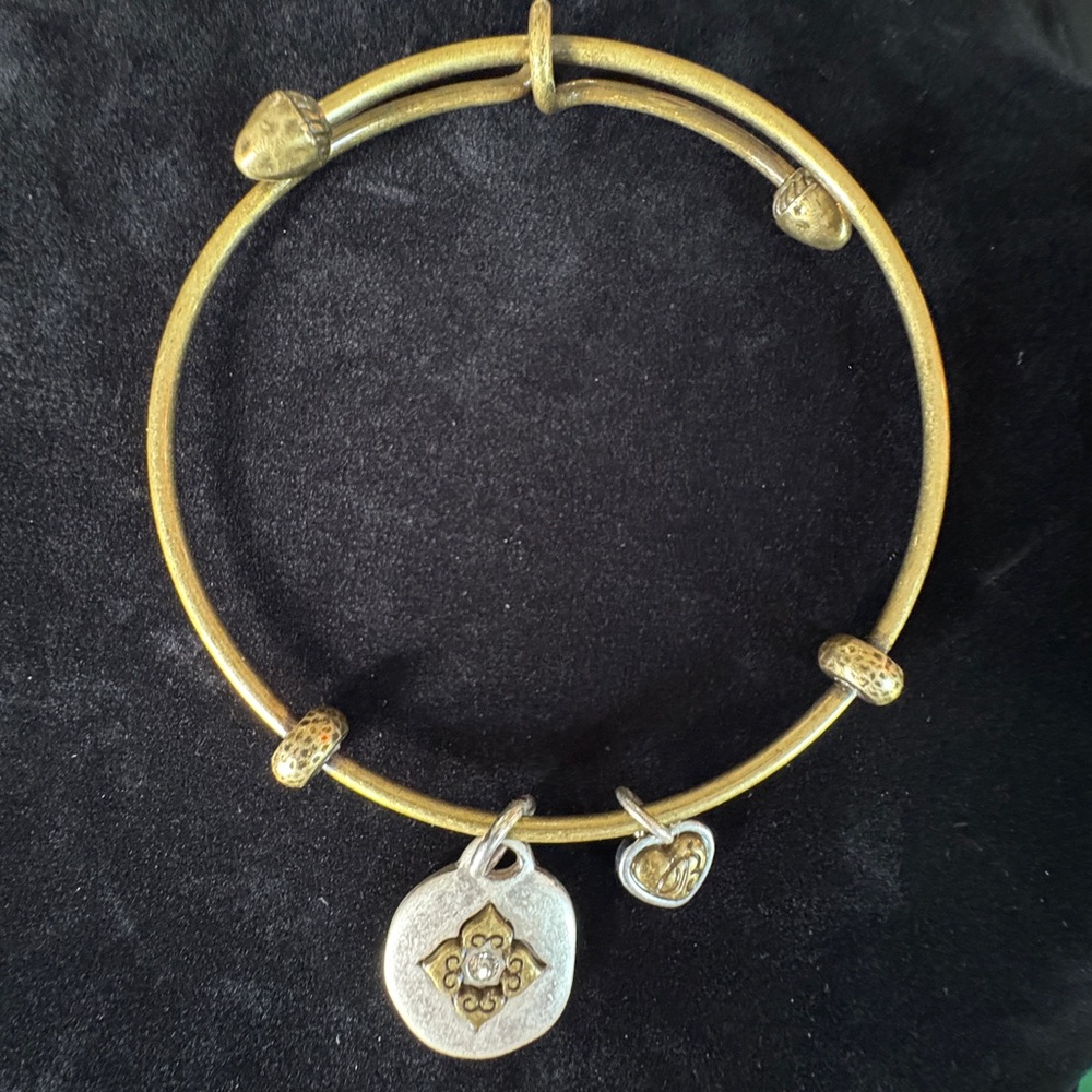 Brighton Art and Soul Brass Charm Bangle Bracelet